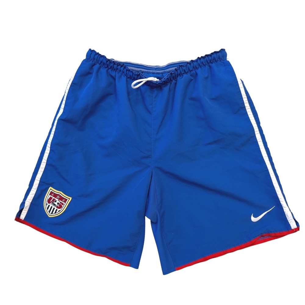 Nike USMNT 2015 Away Soccer Shorts Mens S Blue US Soccer Federation Training